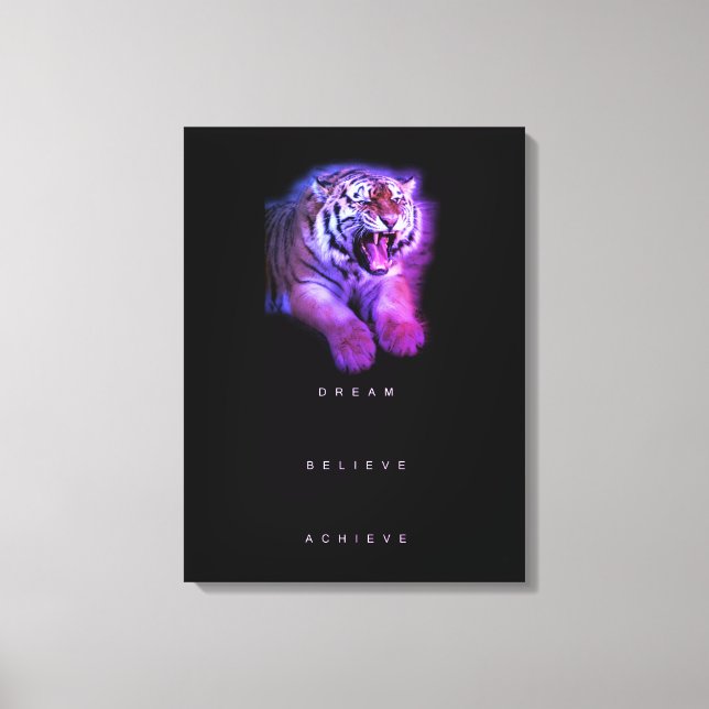 Elegant Motivational Affirmation Quote Abstract Canvas Print (Front)