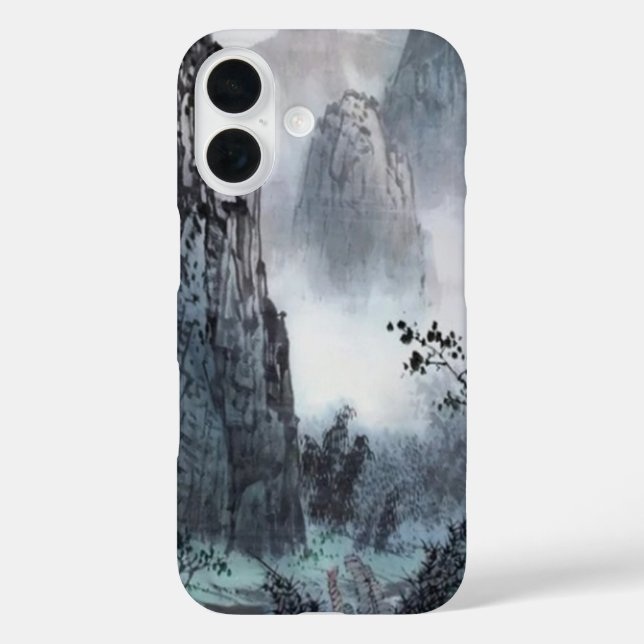 Elegant Mountain & Mist Design Case-Mate iPhone Case (Back)