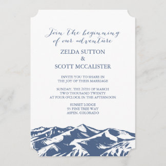 Elegant Mountain Wedding invitation