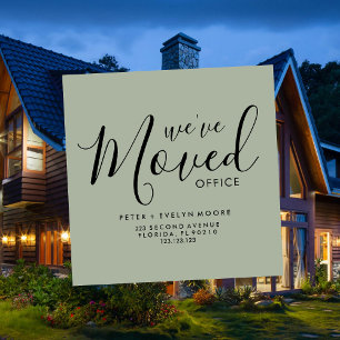 elegant moved office business announcement