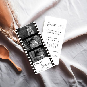 Elegant Movie Wedding Photo booth strip frame Save The Date