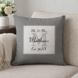 Elegant Mr and Mrs Monogram Cushion<br><div class="desc">An elegant Mr. & Mrs. Monogram design for your home. Buy as a wedding gift (along with the rest of the Mr & Mrs Wedding Gifts Collection).</div>