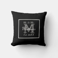 Elegant Mr and Mrs Monogram