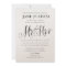 Elegant Mr & Mrs Typography Wedding Invitation