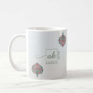 Elegant Mughal Floral Wedding Favour Coffee Mug
