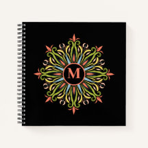 Elegant Multi-Colour Mandala Flourish Monogram