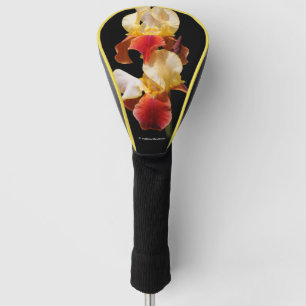 Elegant Multi-Coloured Bearded Iris Germanica Golf Head Cover
