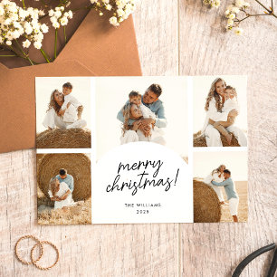 Elegant Multi Photo Arch Christmas Card
