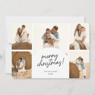 Elegant Multi Photo Arch Rounded Christmas Card