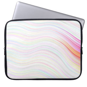 Elegant Multicolor Abstract Waves Laptop Sleeve