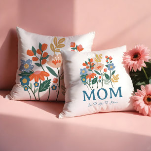 Elegant Mum Floral Flowers Personalised  Cushion