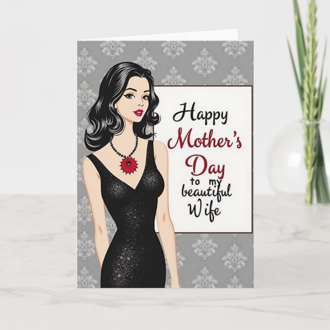 Elegant Mum Graphic Card (Front)