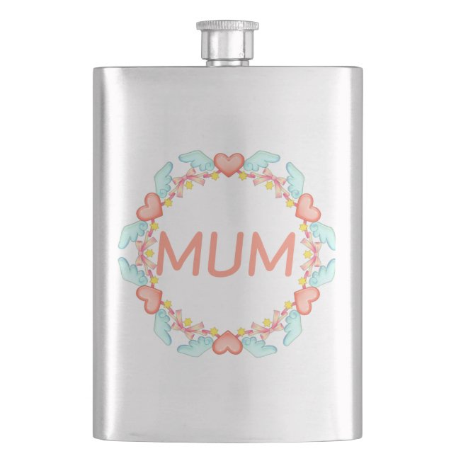 Elegant Mum Hip Flask (Front)