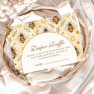 Elegant Mummy to Bee Diapper Raffle Enclosure Card