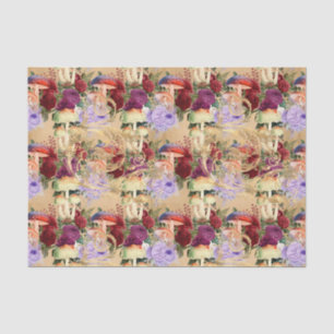 Elegant Mushroom Collage Tissue Paper