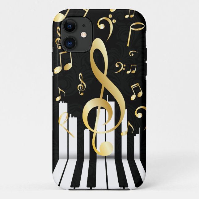 Elegant Music Note piano keys Case-Mate iPhone Case (Back)