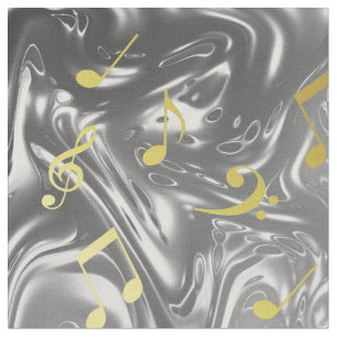 elegant music notes pattern fabric