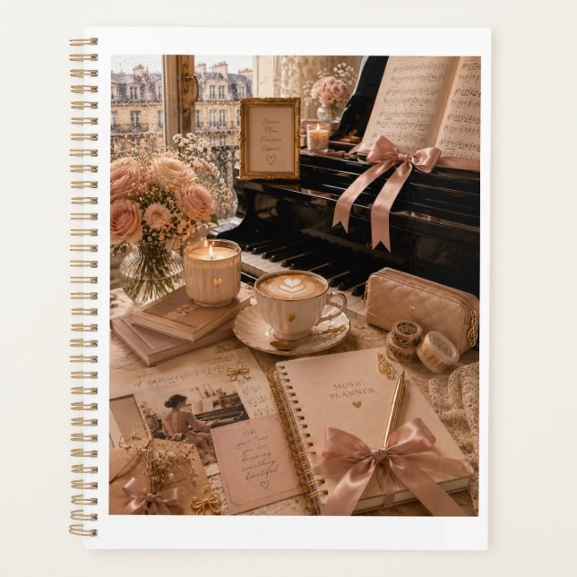 Elegant Music Practice & Study Organiser (Front)