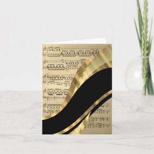 Elegant music sheet card