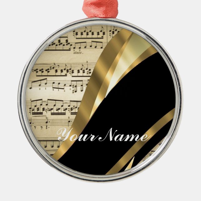 Elegant music sheet metal tree decoration (Front)
