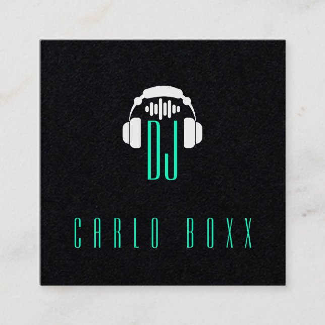 Elegant musical minimalism black Business Card (Front)