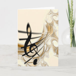 Elegant Musical Note Card