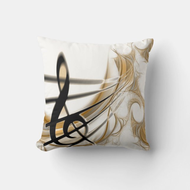Elegant Musical Note Ceramic Cushion (Front)