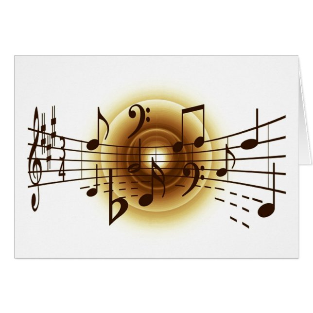Elegant Musical Notes (Front Horizontal)
