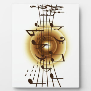 Elegant Musical Notes Plaque