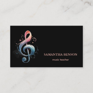 Elegant Musician Business card with Music Note