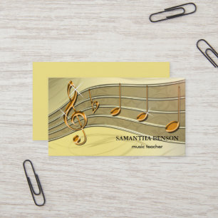 Elegant Musician Business card with Music Note