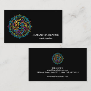 Elegant Musician Business card with Music Note