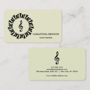 Elegant Musician Business card with Music Note