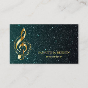 Elegant Musician Business card with Music Note