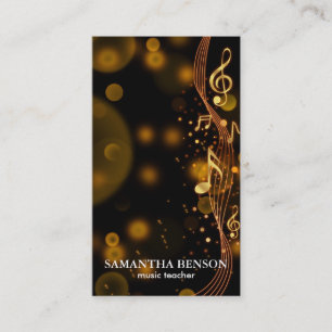 Elegant Musician Business card with Music Note