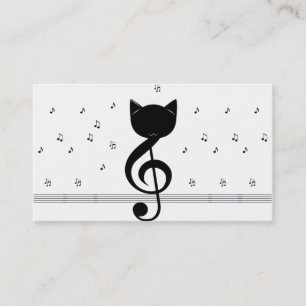 Elegant Musician Business card with Music Note