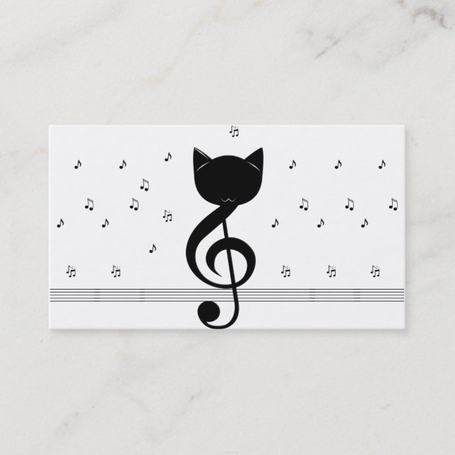 Elegant Musician Business card with Music Note (Front)