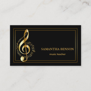 Elegant Musician Business card with Music Note