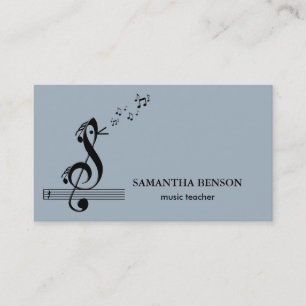 Elegant Musician Business card with Music Note