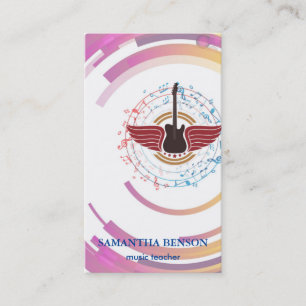 Elegant Musician Business card with Music Note