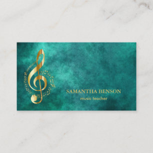 Elegant Musician Business card with Music Note