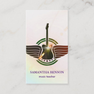 Elegant Musician Business card with Music Note