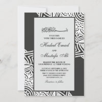 Elegant muslim wedding invitation