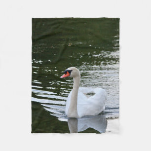 Elegant Mute Swan Fleece Blanket