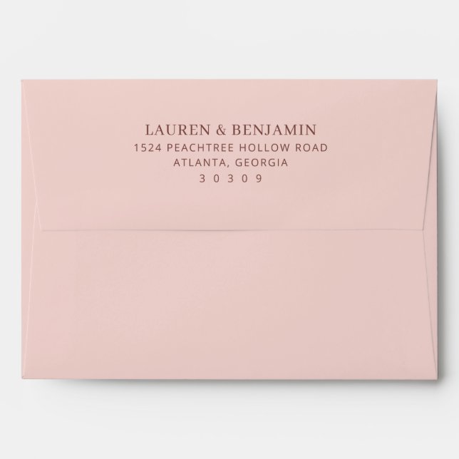 Elegant Muted Brown Minimalist Envelope (Back (Top Flap))