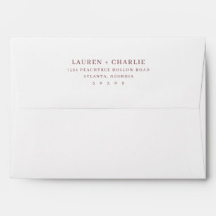 Elegant Muted Brown Typographic Envelope