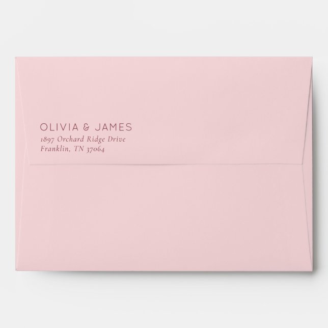 Elegant Muted Red Minimalist Envelope (Back (Top Flap))