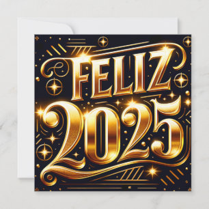 Elegant Muy feliz Año Nuevo 2025 Holiday Card