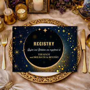 Elegant Mystical Celestial Moon Registry Enclosure Card