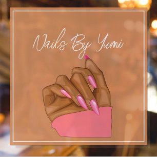 Elegant Nail Artist Manicurist Typography Branded 